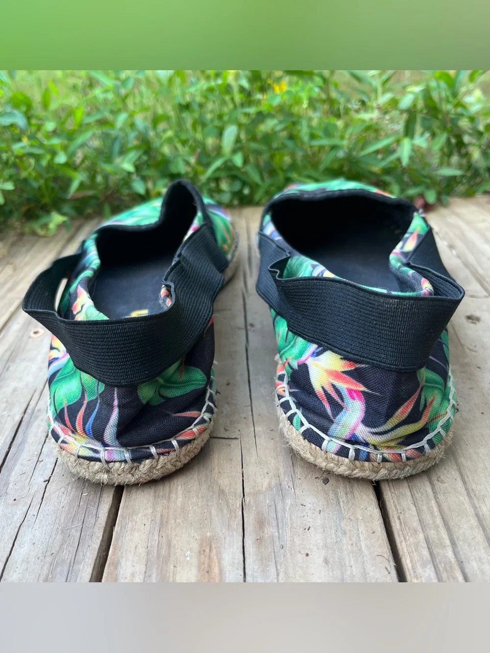 Loudmouth Lucky Tropical Espadrille Slip-On Shoes Women’s Size 10